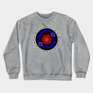 [Apparel only] Curling Stone rolling like the Earth's orbit (Outside Text) Crewneck Sweatshirt